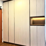 shoe cabinet with display niche
