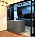 island cabinet with quartz counter top
