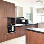 kitchen cabinet with wood design finish