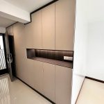 full height cabinet with display compartment