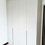 casement swing door wardrobe in fabric design finishing