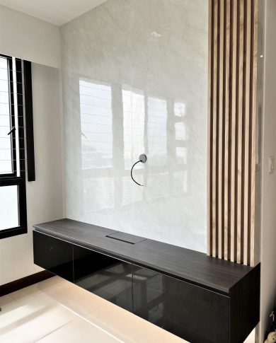 Direct carpentry for hdb tv console cabinet