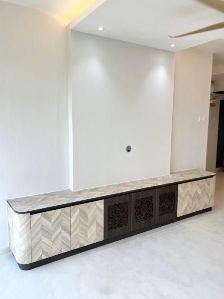 tv console by singapore carpenter