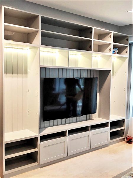 ful height tv console by direct carpenter