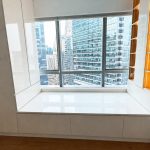 Custom white bay window seat daybed with built-in storage cabinets direct carpentry Singapore